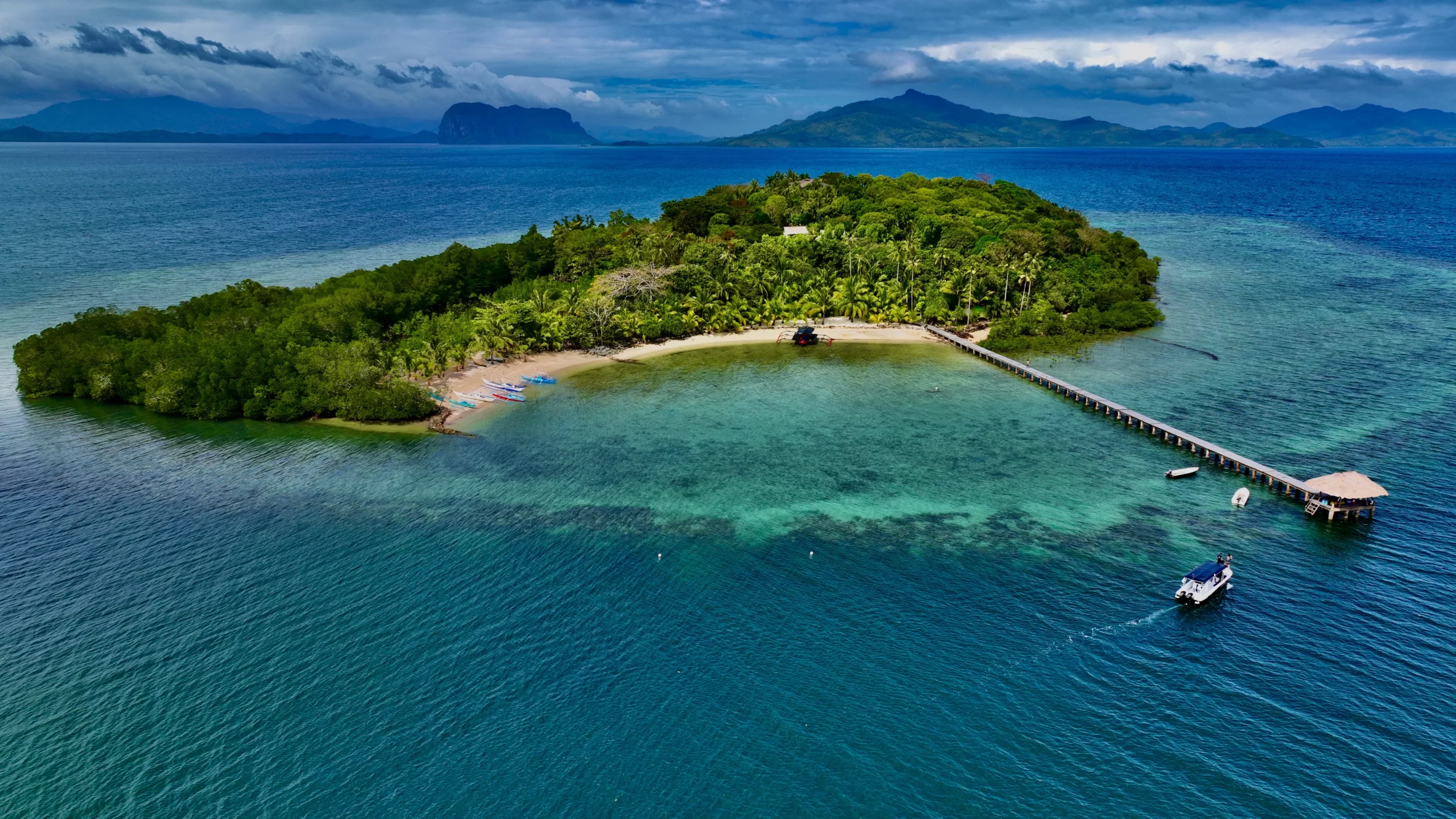 vue aérienne de l'île de Sulubaai
