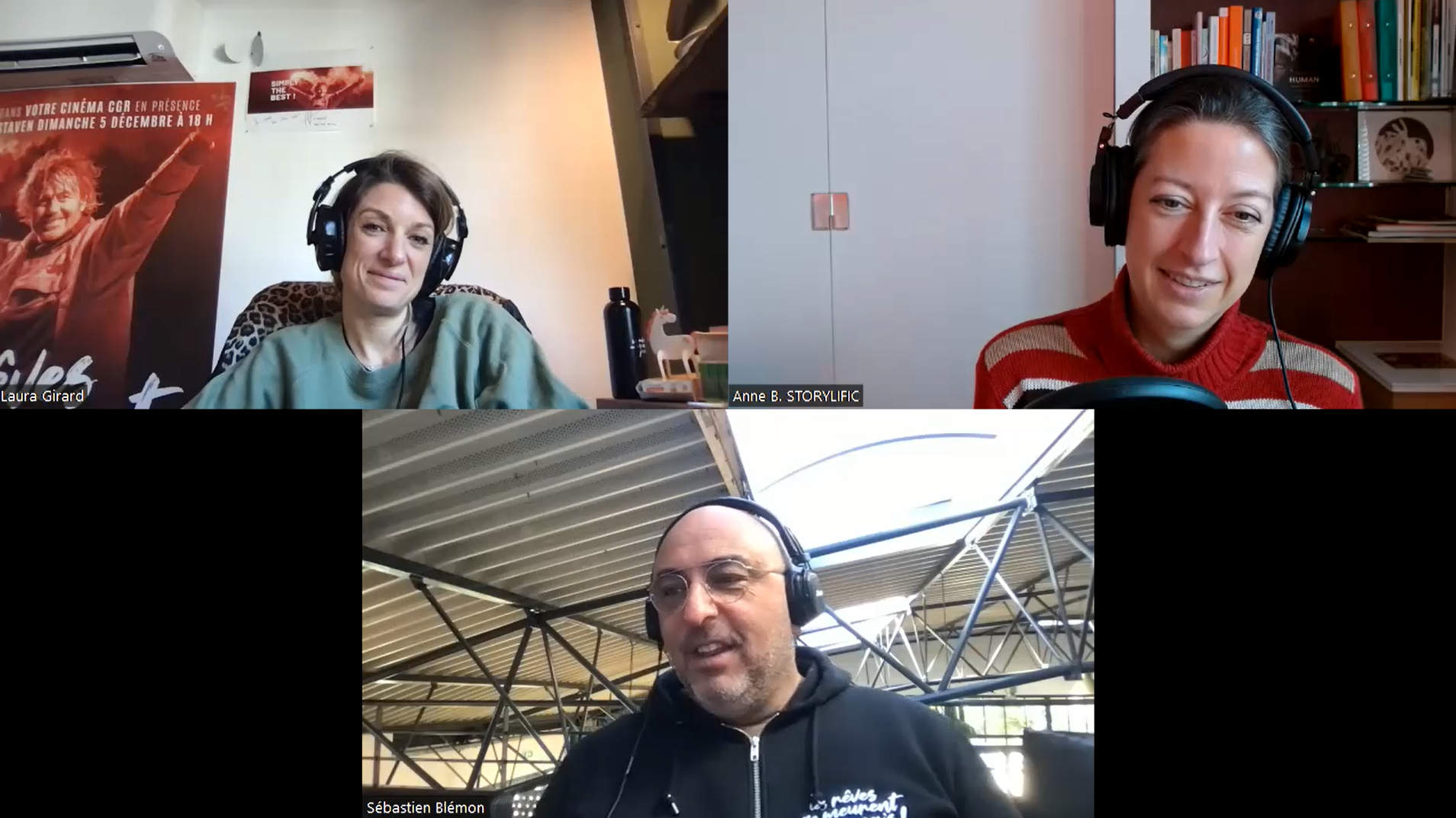 Sébastien Blémon, Laura Girard et AnBé lors de l'interview