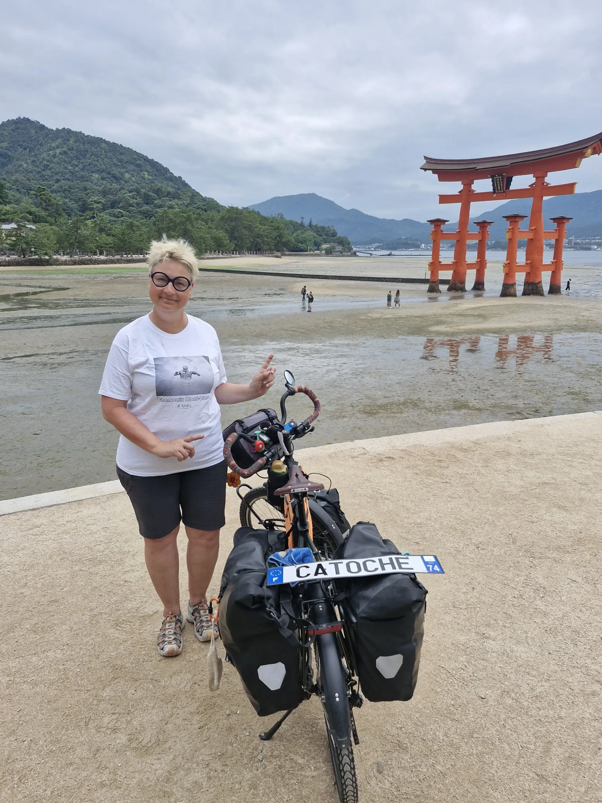 Catoche au Japon avec son vélo Marcello