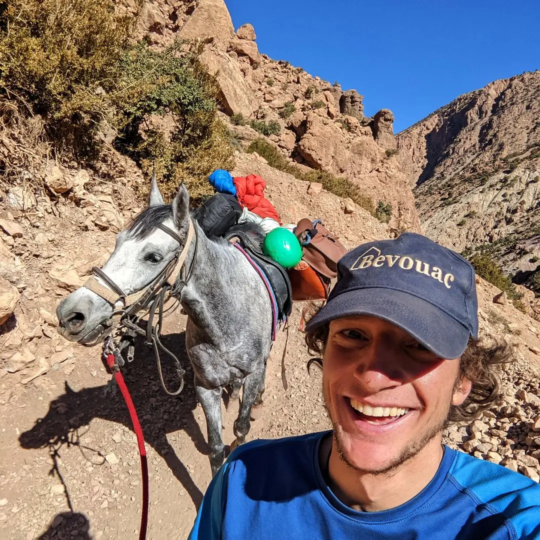 gael meunier au maroc avec son cheval